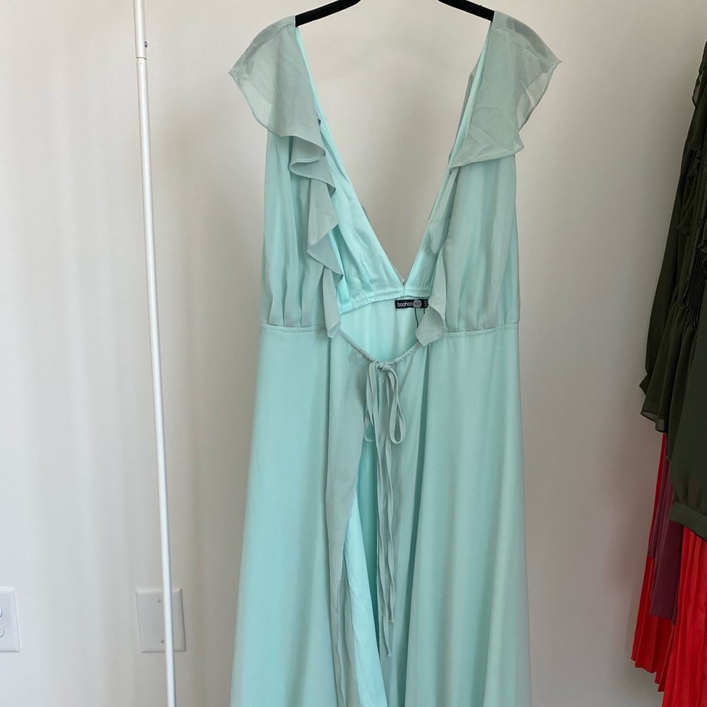 Blue Maxi Wrap Dress